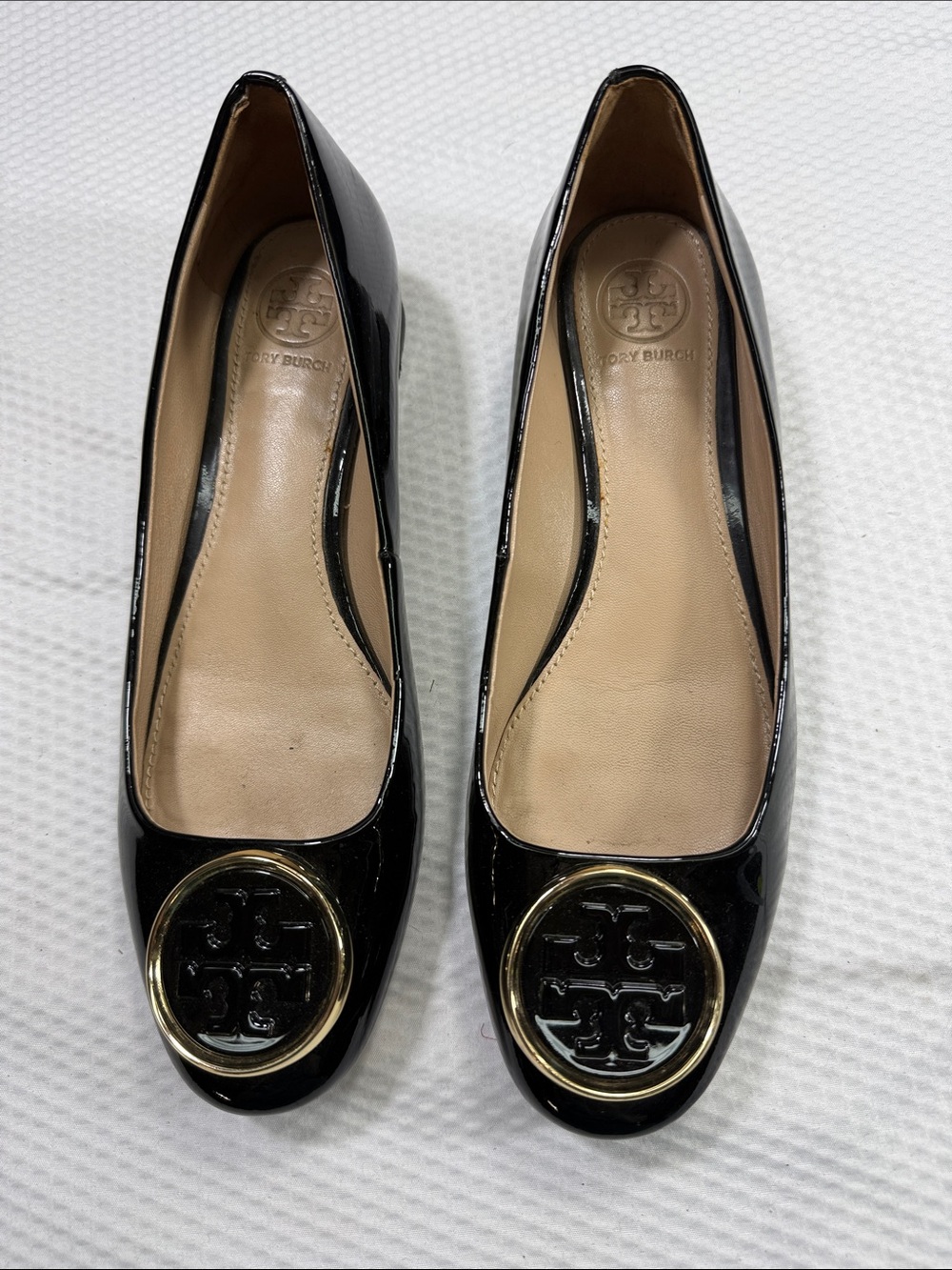 Tory Burch Black Twiggie Patent Leather Pumps  Size 6